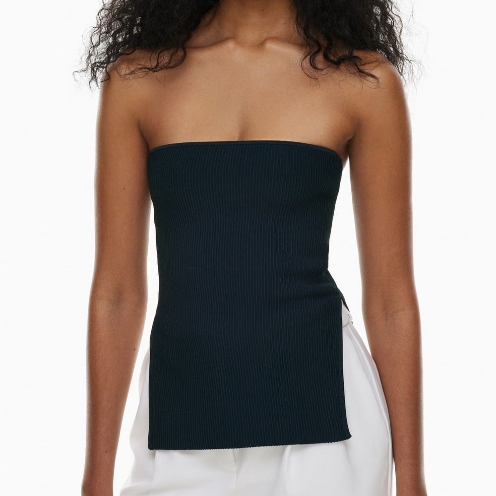 Aritzia Babaton Sculpt Knit Savvy Tube Top in Black